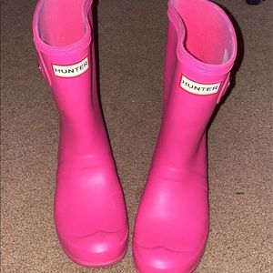 Pink Hunter boots